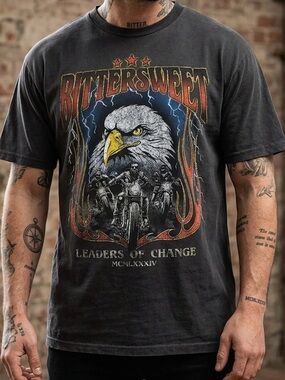 Bittersweet Leaders of Change Short Sleeve Tee Shirt in Black Sz XL X-Large NEW
